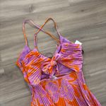 ASTR NWT  the Label Blythe Plisse Midi Dress Coral Multi Women Size XS Photo 7