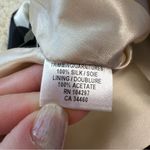 VINTAGE Milly Silk Navy Black Chinoiserie Ruched Pencil Skirt, 10 Photo 6