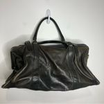 Clava American dark‎ gray leather weekender bag 19” x 12” x 10” trendy vintage Photo 5