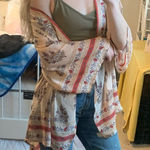 Floral Patterned Women's Cardigan Pink Photo 0