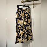 Joie  -capri Floral Wide-Leg Pants in Navy and Gold NWOT Photo 9
