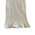 SNDYS Leona Midi Dress Apricot White Check Print Smocked Fun Size 2 Women's NWT Photo 5