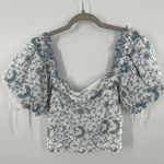 Love Shack Fancy melina top in ivory shores Photo 7