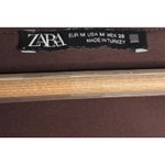 ZARA Stretchy Tank Chocolate Brown Scoop Neck Size Medium Base Layer Neutral Photo 4