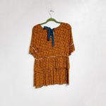 Matilda Jane  Orange Floral Give Thanks Tiered Tunic Sz S Photo 7