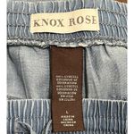 Knox Rose Chambray Embroidered Shorts Womens Size L Drawstring Boho Multicolor Photo 4