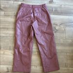 Aritzia Babaton Pink Vegan Faux Leather High Rise Command Cropped Pants Sz 4 Photo 9