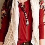 Anthropologie  Knitted and Knotted Lace Knit Sweater Vest Women’s Small Photo 0