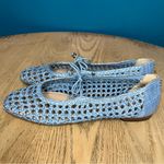 Sam Edelman New!  Marcie Ballet Flat Woven Raffia Blue Women’s Size 9.5 Photo 3