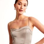 Abercrombie & Fitch The A&F Camille Midi Dress in Taupe Size Small Photo 1