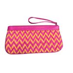Vera Bradley Large Trimmed Wristlet - Ziggy Zags Pink & Orange New Photo 1