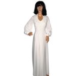 1970s Vintage Wedding Gown w/ Bustled Train & Veil ILGWU Union small White Photo 1