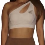 NWOT Te Manu Hawaiian Tribal Asymmetrical Cut Out Padded Sports Bra M Gray Size M Photo 1