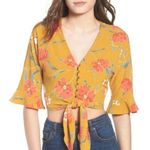 ASTR New the Label Tie Front Crop Top Photo 0