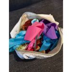 Hair Accessories Lot: Bows, Scrunchies & Velvet Headband with Marble Makeup‎ Bag Photo 1