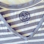 SO  Women's Casual Plain Simple T-Shirt Loose Striped Dress Size Small Photo 3