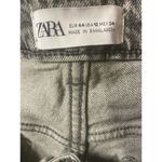 ZARA Jeans 12 Gray Wash High Waist Bootcut Denim Cotton Whiskered Faded Modern Photo 2