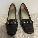 Unisa COPY -  Women's  Croc Brown Leather Heeled Loafers Photo 0