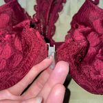lace red racer back bra Size 34 C Photo 3
