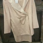 Moshita Couture Chic Beige Textured Blazer Dress Size 12 Photo 1