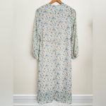 Maronnie ditsy floral blue midi dress long sleeve flowy lightweight babydoll S Photo 3