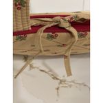 Laura Ashley  Fold Up Travel Case Bag Tan Floral Quilted Zipper Clear Window New Photo 3