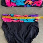 Vintage 80s Carol Weir high rise high hip neon ruched two piece bikini swimsuit Pink Size 12 Photo 4