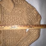 Joie  Brown tan Crochet Collar Button Front Cardigan Sweater Top Size S Photo 9