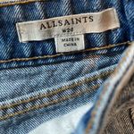 ALLSAINTS  Pam Birds Embroidered Denim Shorts in Indigo Blue Photo 7