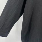 Eileen Fisher  Cardigan Size Large One Button Closure Linen Rayon Blend Black Photo 5