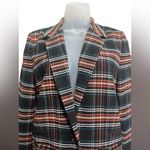 Volcom  Frochickie Boyfriend Fit Black Plaid Blazer Size Small Photo 2