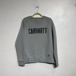 Carhartt  Gray Logo Crewneck Sweatshirt Sz M Photo 1