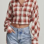 Sundays Emma Shirt in Red Plaid size Small Photo 0