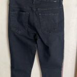 MOTHER High Waist Looker Ankle Fray Guilty Glitter Racer Black Skinny Jean Size 26 Photo 9