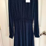 Sandro Claudia Shirred Polka Dot Mini Dress Marine (Please Read) Photo 3