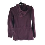 Lands' End  Womens Fleece Jacket Cinch Waist Full Zip Pockets Purple XS Photo 2