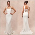 Lulus LULU’S Regal Classic White Sleeveless Twist-Back Maxi Dress Photo 1