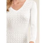 Venus ✨ Cable Knit Sweater Sz Medium Cream Dress✨ Photo 2