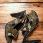 Burberry Leather Nova Check Canvas Slingback Pumps 38 Photo 1