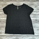 Poof! Poof Women's Black Cropped Pullover Lace T Tee Shirt M Med Medium Short Sleeves Photo 2