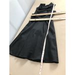 Paniz NY Women Satin Tank Dress 8 Black Boat Neck Semi Photo 7