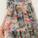 Anthropologie Hi-Low Floral Tulle Maxi Skirt, Size 8 Photo 2