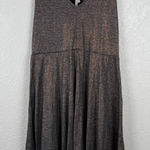 Rachel Roy Metallic Knit Tank Dress Midi Spaghetti Strap XL Gray Photo 0