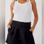 Free People NWT Chelsea Linen Shorts Black Size 0 Photo 0