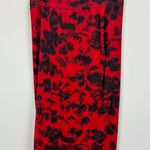 Bryn Walker  Sloan Skirt Stretch Jersey Pencil Midi Floral Red Pull On Medium NWT Photo 8