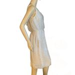 VINTAGE 1960'S CREAM SILK COCKTAIL DRESS WITH SEQUINS (APPX S/M) Size M Photo 2