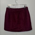 Old Navy Snap Button Mini Skirt Burgundy Microsuede Women’s 6 Photo 2