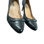 Ann Taylor  women's black patent leather snake print‎ heel size 8 Photo 3