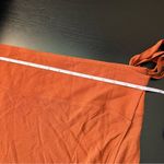 For Days Women's Midi Layered Wrap Skirt Burnt Rustic Orange Viscose Small Photo 8