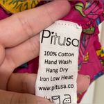 Revolve Pitusa Collared Tie Shirt Size in Fuchsia Floral Print (Size III Photo 6